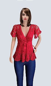 Blusa De Crochê Estilo Bata!