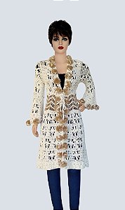 Casaco De Crochê Com Pompom!