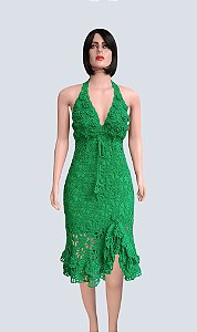 Vestido de Crochê Modelo Frente Única!