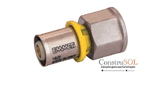 Conector Multicamada Fêmea Fixo P/Gás 16mmx1/2 Prensar SF1612CF