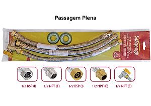KIT P/ AQUECEDOR A GAS C/ FLEXIVEL E REGISTRO ESFERA 30001 / 1459