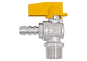 REGISTRO MACHO X B. MANG. ESFERA 90º ROSCA DE 1/2 NPT BM 3/8 30018