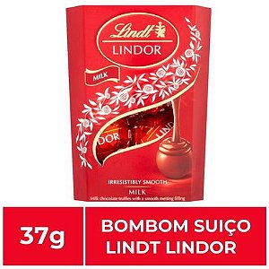 1 Caixa de 37g, Bombons de Chocolate Suiço, Lindt Lindor
