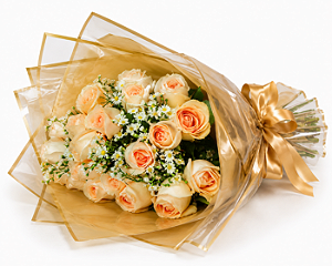 Buquê de Rosas Champanhe 18 Unidades