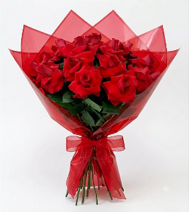 Buque Fascinante de 24 rosas Colombianas