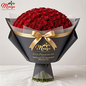 Buque 100 rosas premium