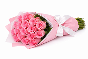 Buque 20 rosas Cor de rosa