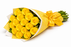 Buque 20 rosas Amarelas