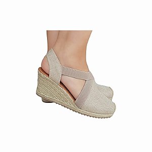 ESPADRILLE ANABELA SALOMÉ AMÊNDOA SALTO 5,5 CM