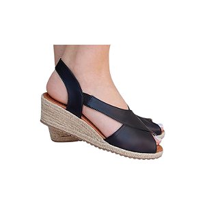SANDÁLIA ATENAS PRETO SALTO 3,5 CM