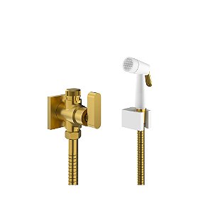 DUCHA HIGIÊNICA COM DERIVAÇÃO - DOURADO ESCOVADO - COLOR DOM