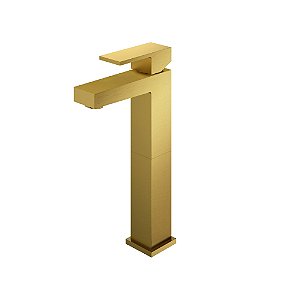 TORNEIRA MISTURADOR MONOCOMANDO PARA BANHEIRO SOBREPOR - DOURADO ESCOVADO - FLAUNT