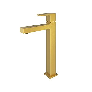 TORNEIRA DE PIA PARA BANHEIRO CUBA DE APOIO - DOURADO ESCOVADO - COLOR FLAUNT