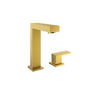 TORNEIRA DE PIA PARA BANHEIRO COM REGISTRO - DOURADO ESCOVADO - COLOR FLAUNT