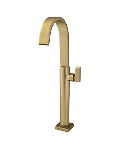TORNEIRA DE PIA PARA BANHEIRO CUBA DE APOIO - DOURADO FOSCO - COLOR DOM