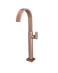 TORNEIRA DE PIA PARA BANHEIRO CUBA DE APOIO - ROSÉ FOSCO - COLOR DOM