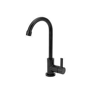 TORNEIRA MISTURADOR MONOCOMANDO PARA BANHEIRO ALTO - PRETO FOSCO - COLOR MAIS