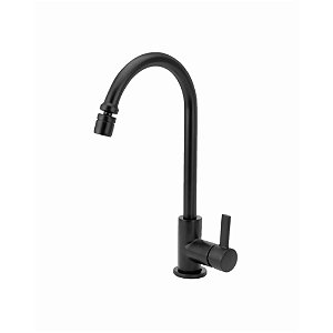 TORNEIRA MISTURADOR MONOCOMANDO PARA COZINHA - PRETO FOSCO - COLOR MAIS