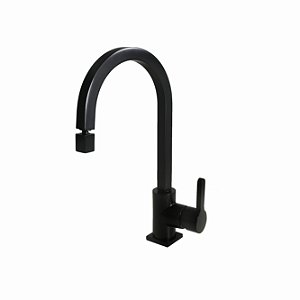 TORNEIRA MISTURADOR MONOCOMANDO PARA COZINHA - PRETO FOSCO - COLOR STRAUSS