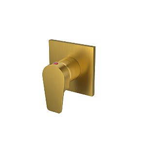 MISTURADOR MONOCOMANDO PARA CHUVEIRO - DOURADO ESCOVADO - COLOR LED