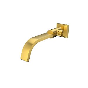 TORNEIRA DE PAREDE PARA BANHEIRO - DOURADO ESCOVADO - COLOR DOM