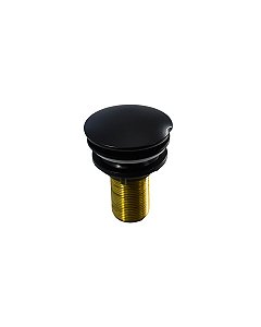 VÁLVULA PARA LAVATÓRIO SEM LADRÃO LUXO - PRETO FOSCO -