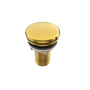 VÁLVULA PARA LAVATÓRIO SEM LADRÃO LUXO DOURADO ESCOVADO