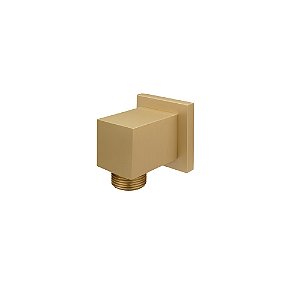 CONECTOR QUADRADO PARA DUCHA - DOURADO FOSCO