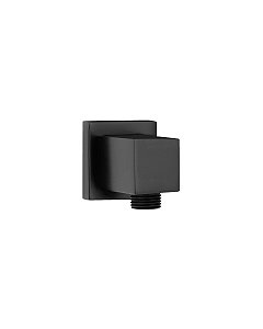 CONECTOR QUADRADO PARA DUCHA - PRETO FOSCO