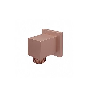 CONECTOR QUADRADO PARA DUCHA - ROSÉ FOSCO