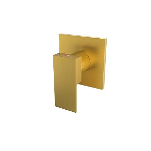 ACABAMENTO MONOCOMANDO PARA CHUVEIRO E DUCHA HIGIÊNICA ALTA PRESSÃO BASE 1/23/4 DOCOL - DOURADO ESCOVADO - COLOR FLAUNT