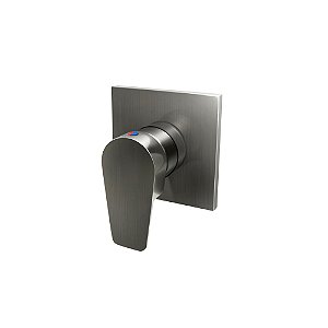 ACABAMENTO MONOCOMANDO PARA CHUVEIRO E DUCHA HIGIÊNICA ALTA PRESSÃO BASE 1/23/4 DOCOL - ÔNIX ESCOVADO - COLOR LED