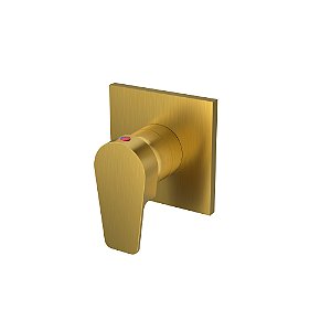 ACABAMENTO MONOCOMANDO PARA CHUVEIRO BAIXA PRESSÃO BASE 3/4 DOCOL - DOURADO ESCOVADO - COLOR LED