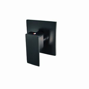 ACABAMENTO MONOCOMANDO PARA CHUVEIRO BAIXA PRESSÃO BASE 3/4 DOCOL - PRETO FOSCO - COLOR FLAUNT
