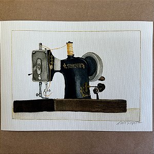 Ilustração Fine Art - "máquina de costura"
