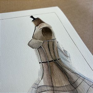 Ilustração Fine Art - "estrutura no manequim"