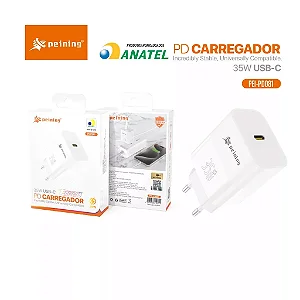 FONTE CARREGADOR+CABO TYPE C/TYPE C PEINING PEI-PD081-C