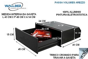 Passa Volumes Arezzo - 100% Alumínio - NÂO ENFERRUJA