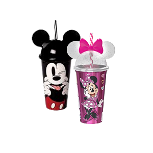 Copo com orelha Mickey e Minnie 500ml