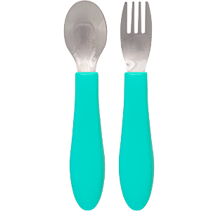 Kit talheres em inox bubazoo verde buba