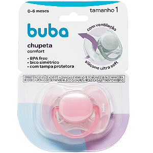 Chupeta buba comfort tam.1 rosa
