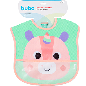 Babador Impermeável com Bolso Bubazoo unicórnio Buba