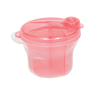 Porta leite em pó com divisória buba rosa