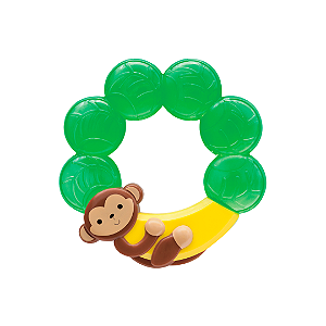 Mordedor macio para bebê com água macaquinho buba