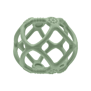 Mordedor bola em silicone flexível e macio verde buba