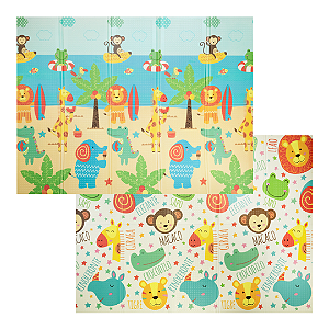 Tapete infantil de tividades dobrável impermeável Praia Buba