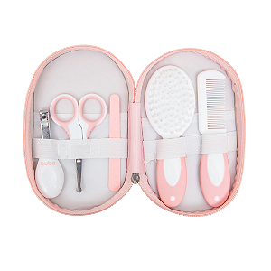 Kit De Cuidados Para Bebês Buba Com Estojo Rosa Com 5 Peças