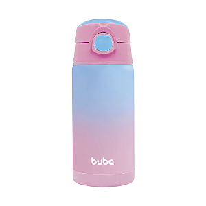 Garrafa térmica infantil buba 400ml rosa e azul