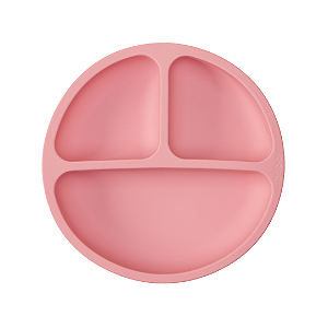 Pratinho em silicone com ventosa infantil buba rosa