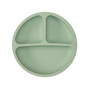 Pratinho em silicone com ventosa infantil buba verde